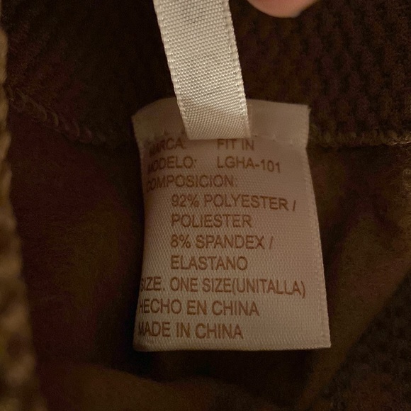 Fleece Leggings - High waist band - Mocha - Picture 3 of 5